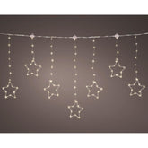 Lumineo 156 Micro-Led Curtain with Twinkle Effect 120 x 60cm - Silver/Warm White